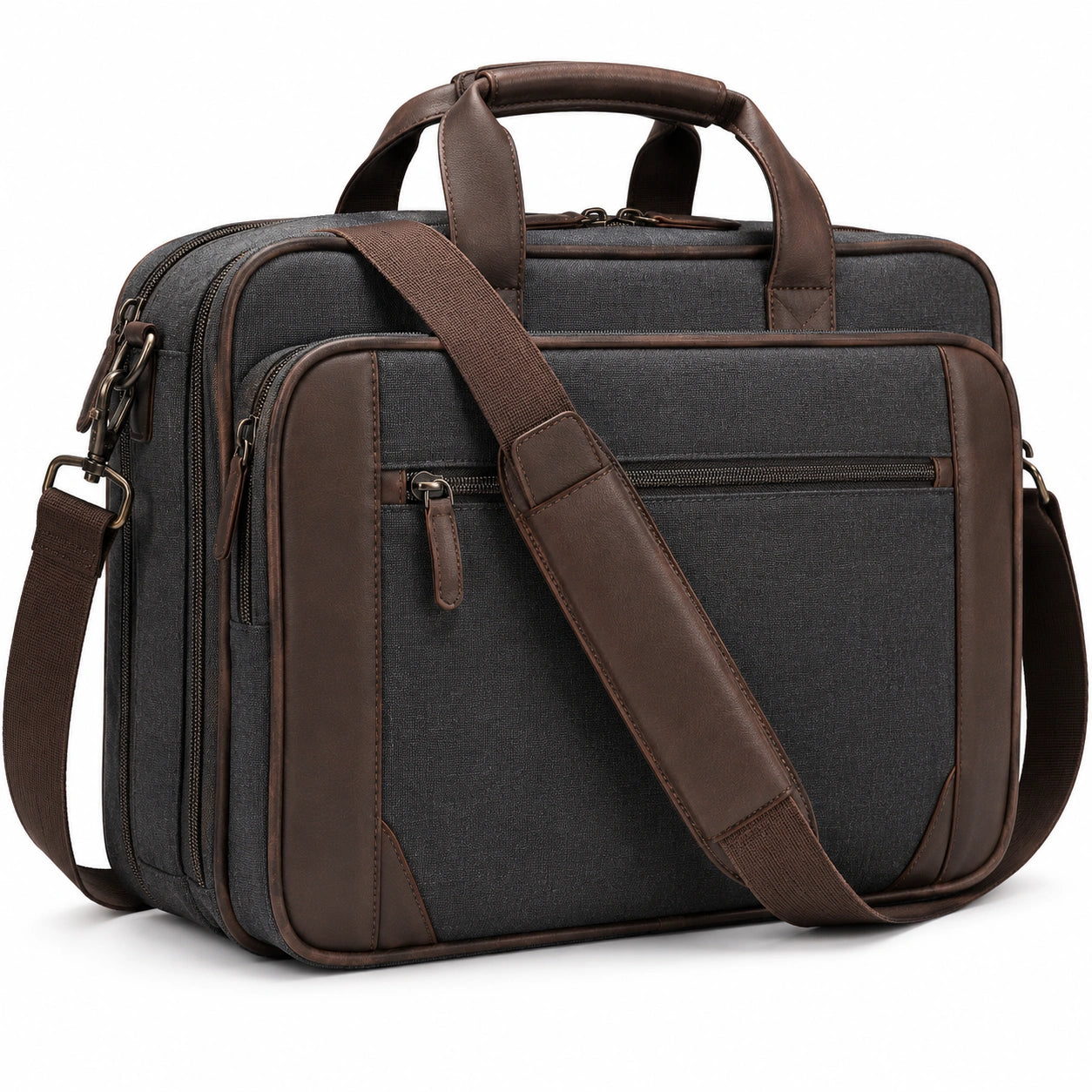 Elegante Business-Laptoptasche Grau/Braun