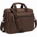 Business Laptoptasche Braun mit Verstellbarem Schultergurt