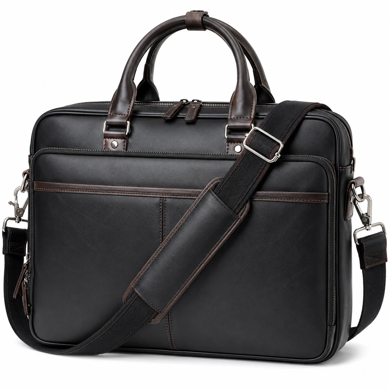 Schwarze Laptoptasche mit Schulterriemen