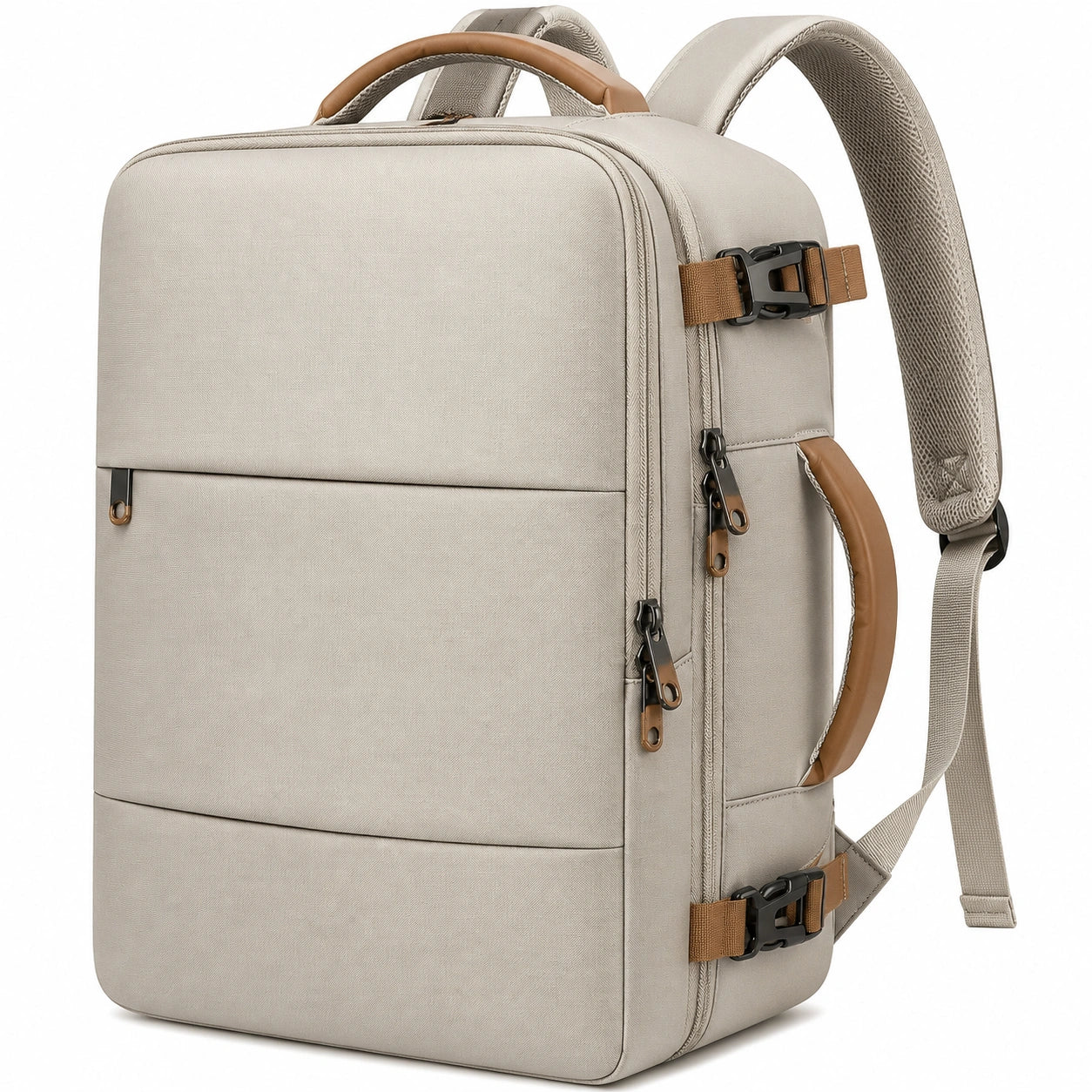 Moderner Beige Rucksack mit Laptopfach