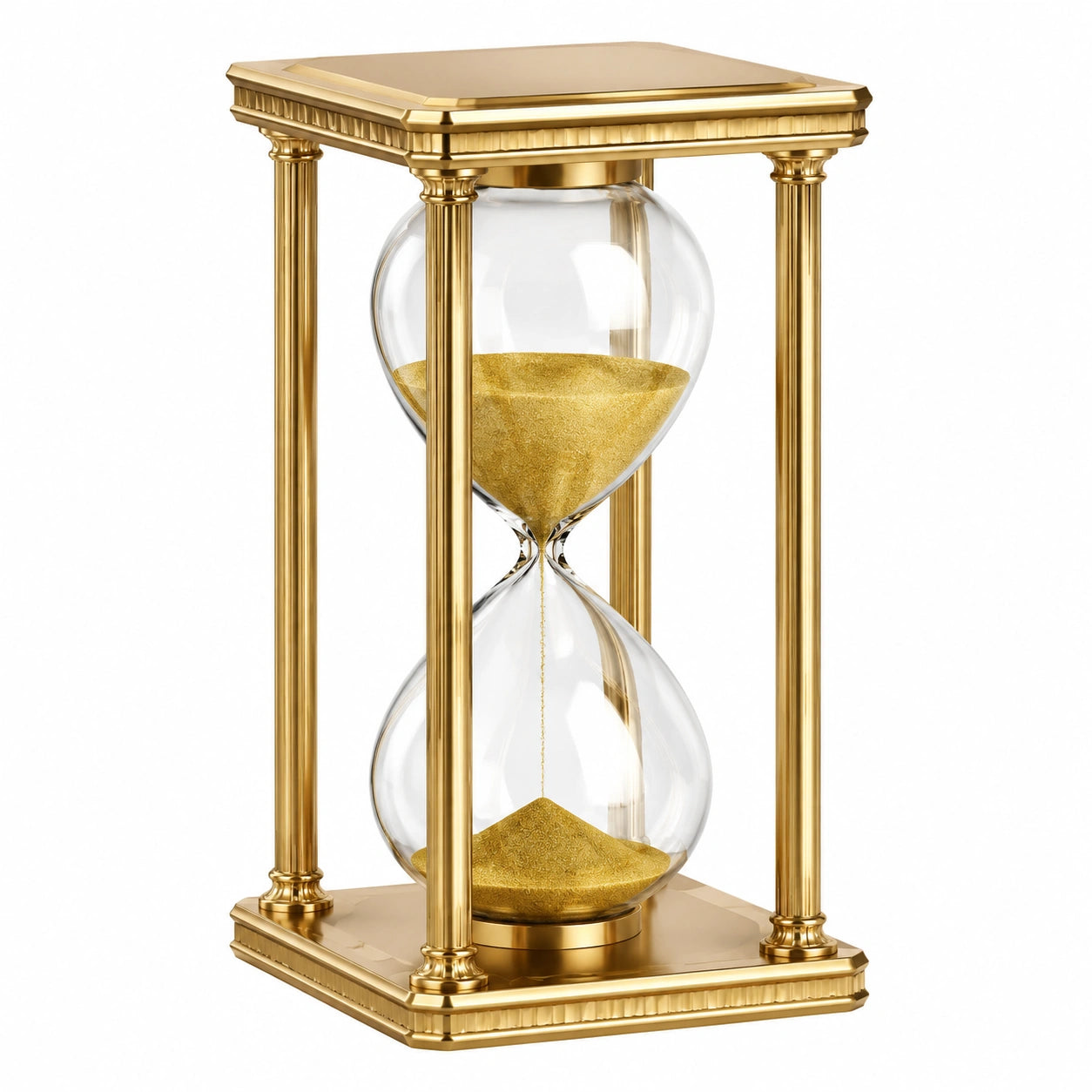Luxuriöse Sanduhr mit Goldrahmen, 60 Minuten