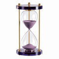 Sanduhr mit Messingrahmen und lila Sand, 60 Minuten