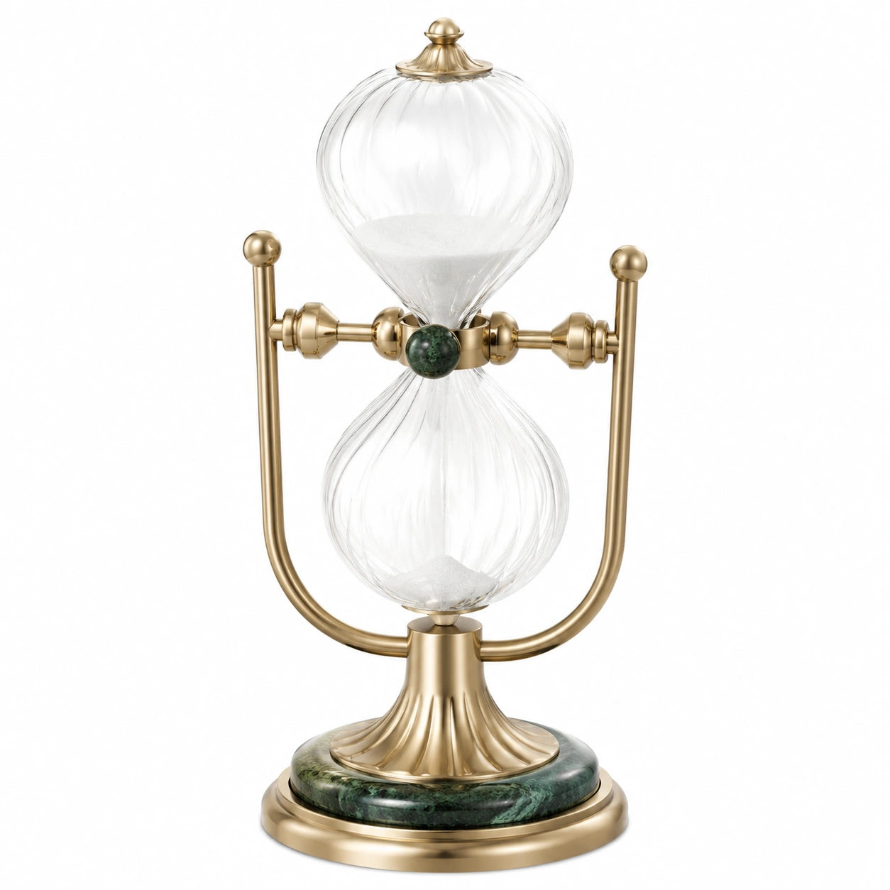 Elegante Sanduhr drehbar, 30 Minuten, Gold und Grün