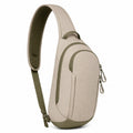 Moderne Unisex Umhängetasche Beige/Grün mit Ergonomischem Design